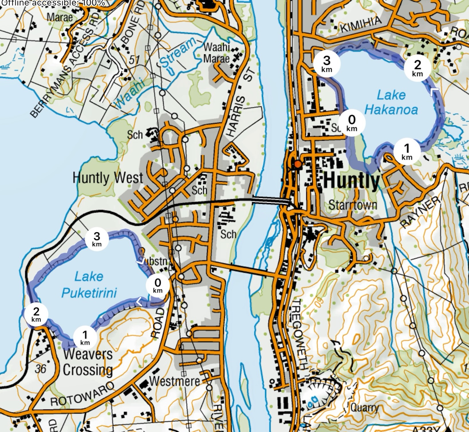 Raglan - We walked 3.8km around Puketerini and then drove across Hunly ...