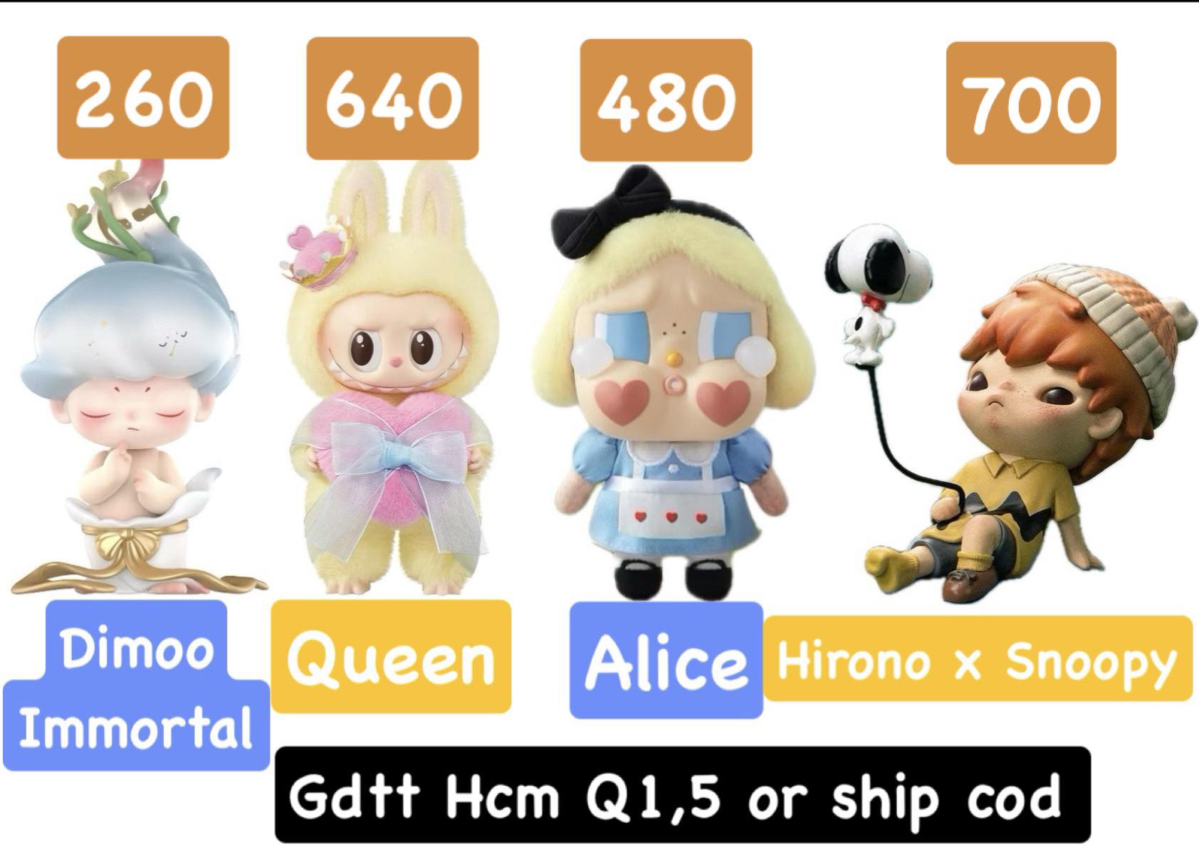 NGHIỆN POP MART - BUY/SELL/TRADE | Sẵn giá trên hình gdtt hcm/ ship cod ...