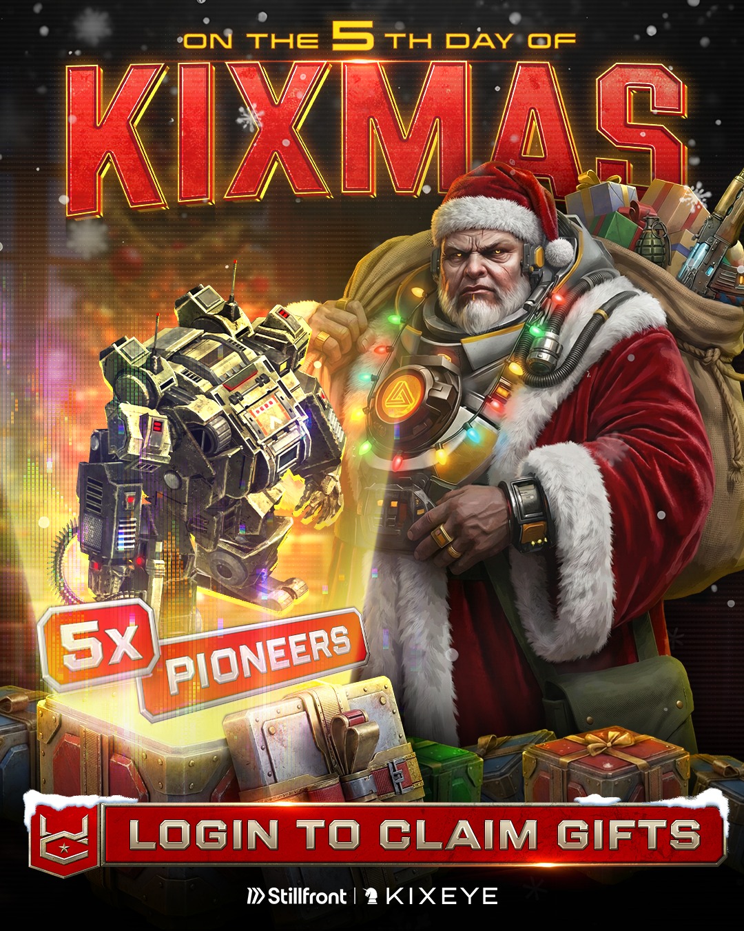 War - ️12 Days of KIXMAS continues with Day 5. Log in now for 5 FREE ...