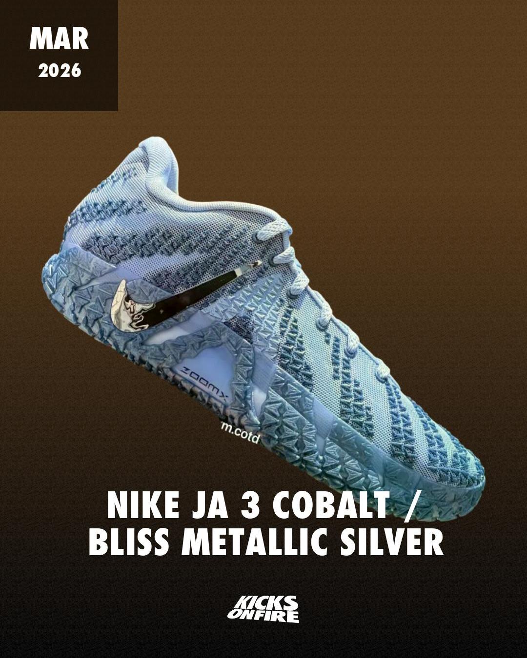 🧊 The Nike Ja 3 'Cobalt Bliss' is set to make waves eleasing