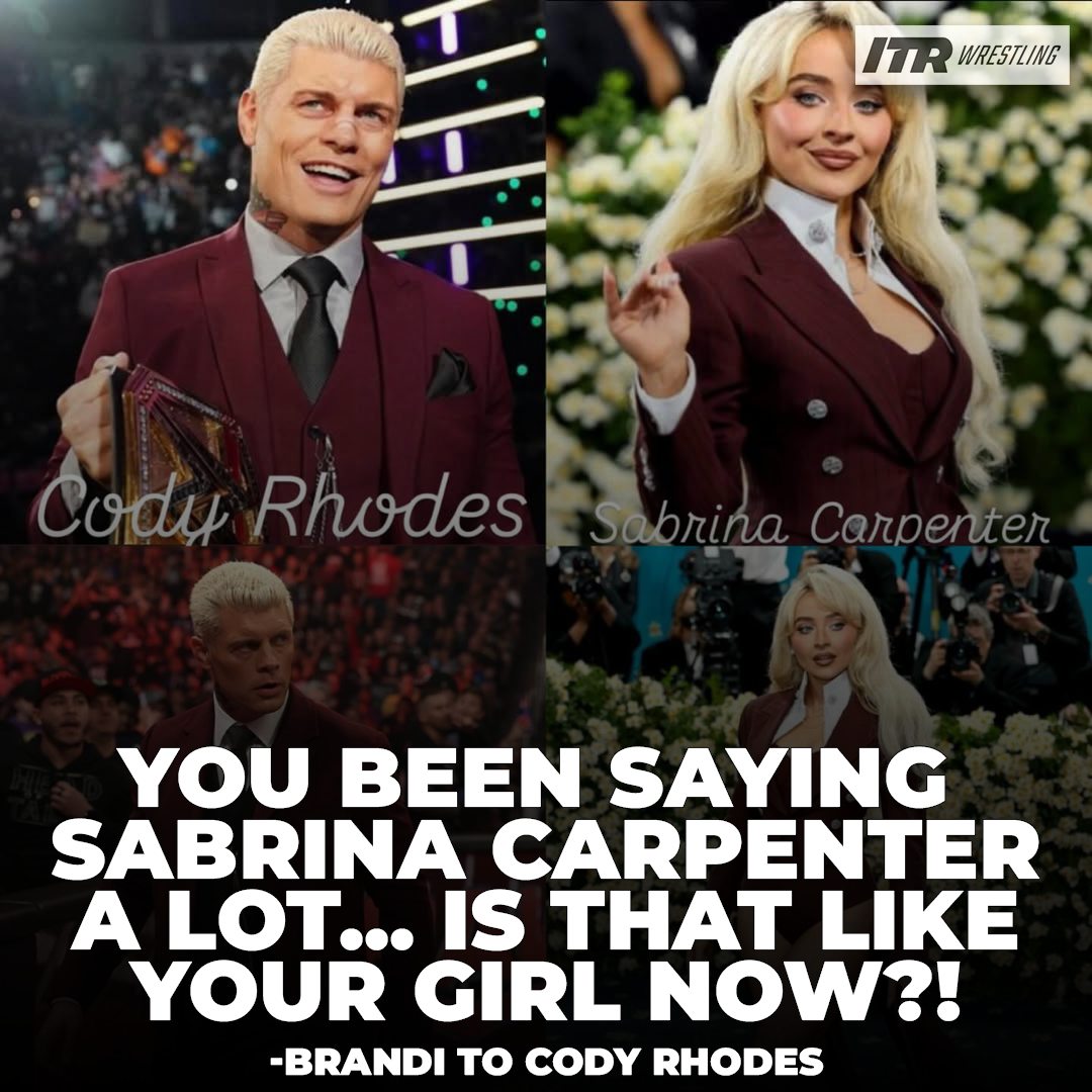 ITR - Brandi Rhodes putting her man's celebrity crushes on blast 😂 ...
