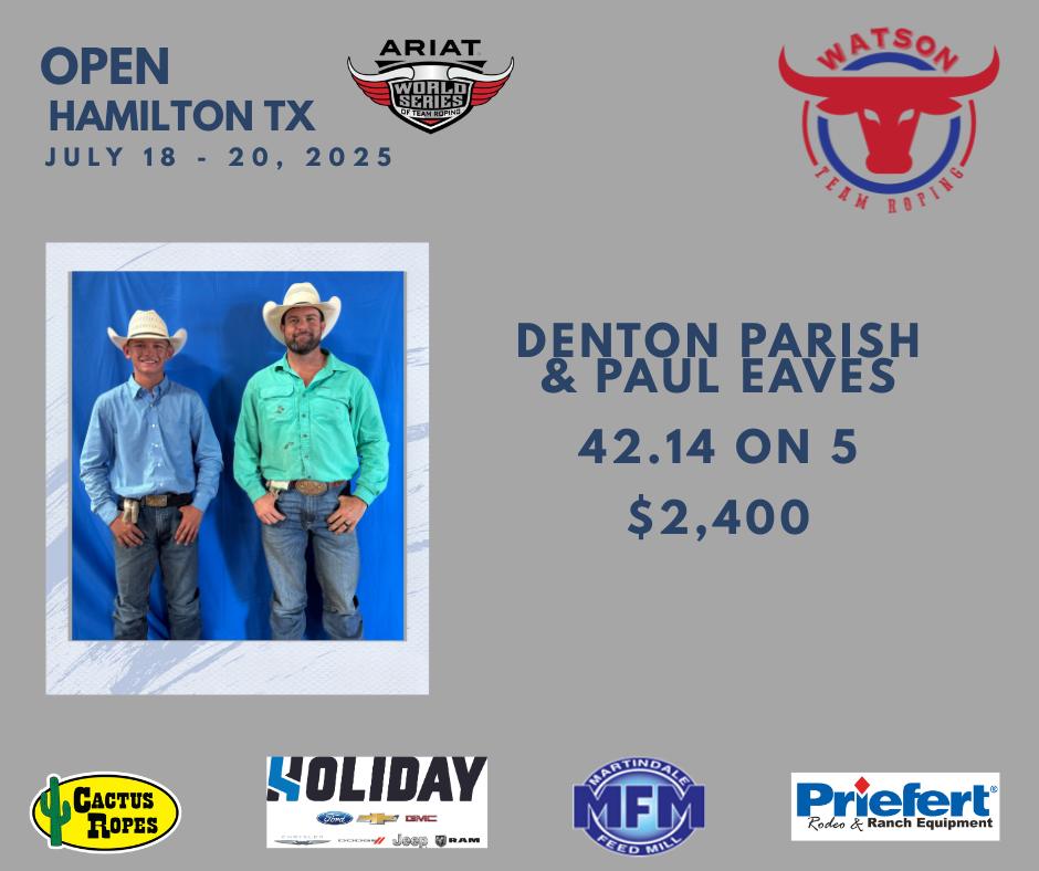 Watson Team Roping | Tioga TX