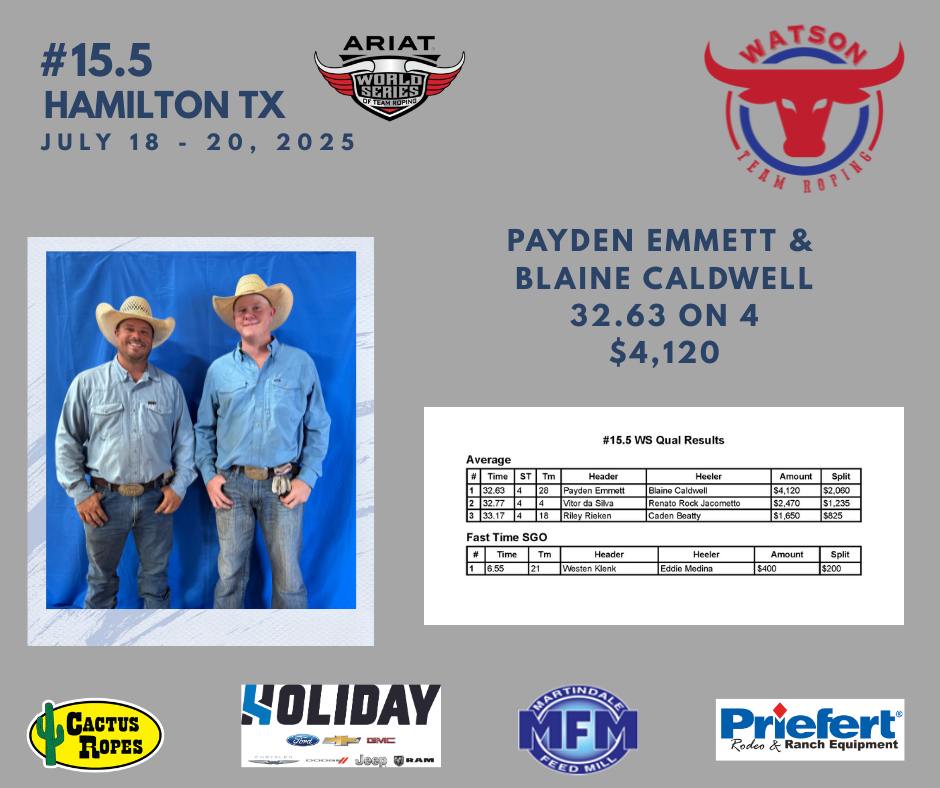 Watson Team Roping | Tioga TX