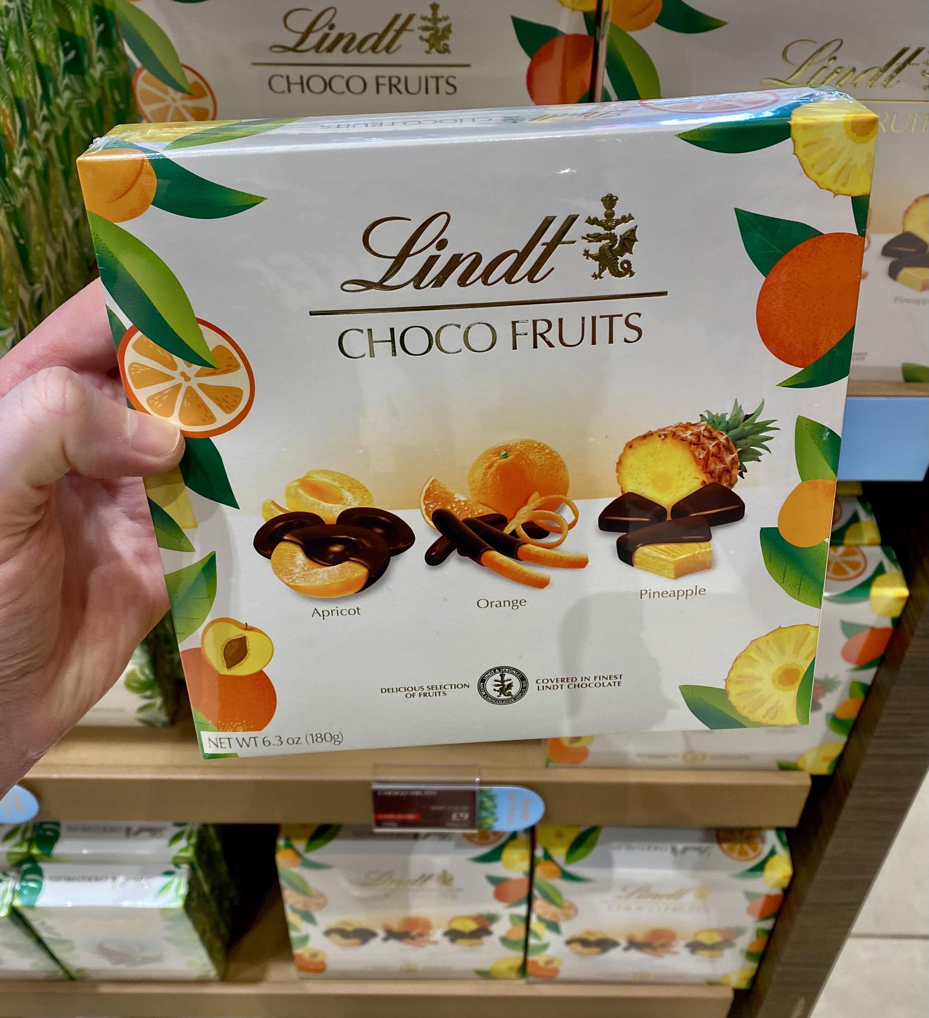 Lindt Chocolate covered fruits spotted today at our local Lindt