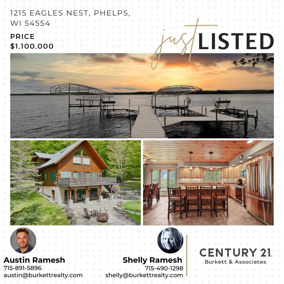 CENTURY - 👀 JUST LISTED 💧 1215 EAGLES NEST, PHELPS, WI 54554 Escape to ...