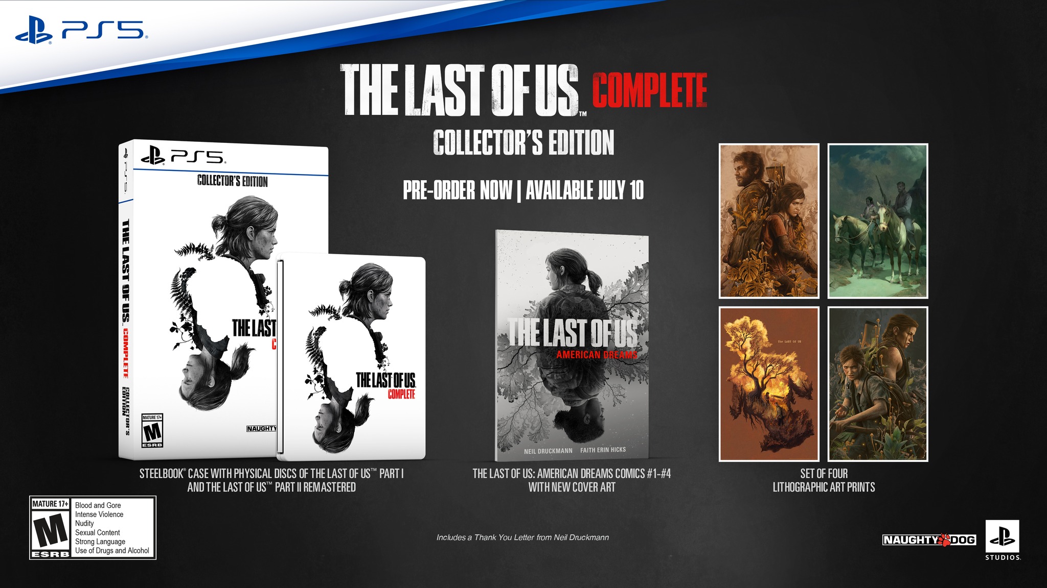 STEELBOOK ONLY The Last Of Us Remastered Official German Edition PS4/PS5 RARE | UK