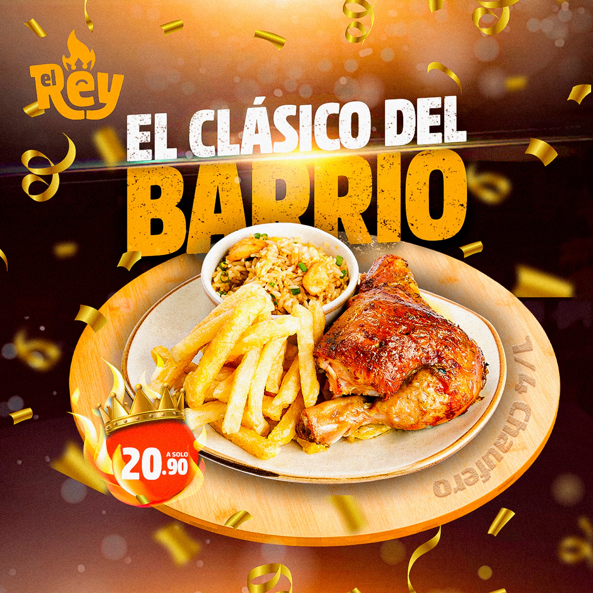 Polleria El Rey - 🔥 𝗘𝗟 𝗖𝗟𝗔́𝗦𝗜𝗖𝗢 𝗤𝗨𝗘 𝗡𝗨𝗡𝗖𝗔 𝗙𝗔𝗟𝗟𝗔… ¡𝗬 𝗠𝗘𝗡𝗢𝗦... | Facebook