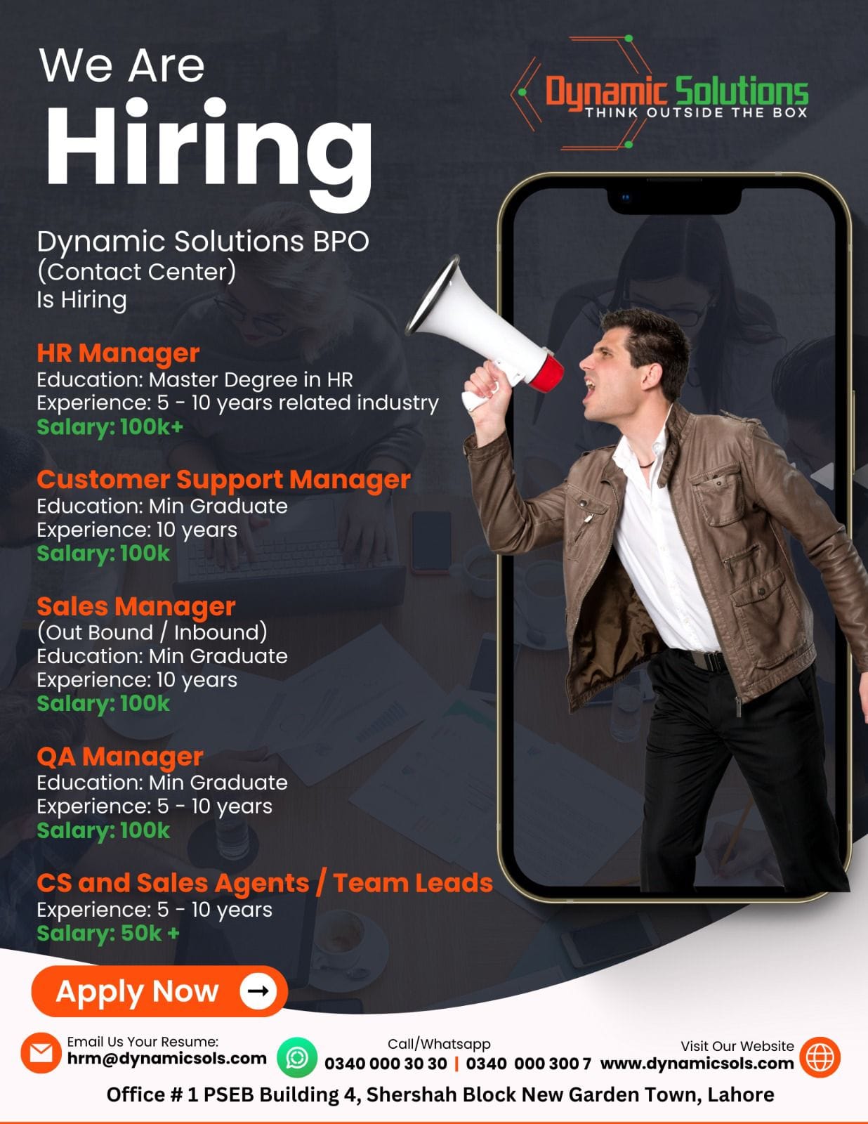 Dynamic Solutions - We are hiring for following postions!! HR Manager ...
