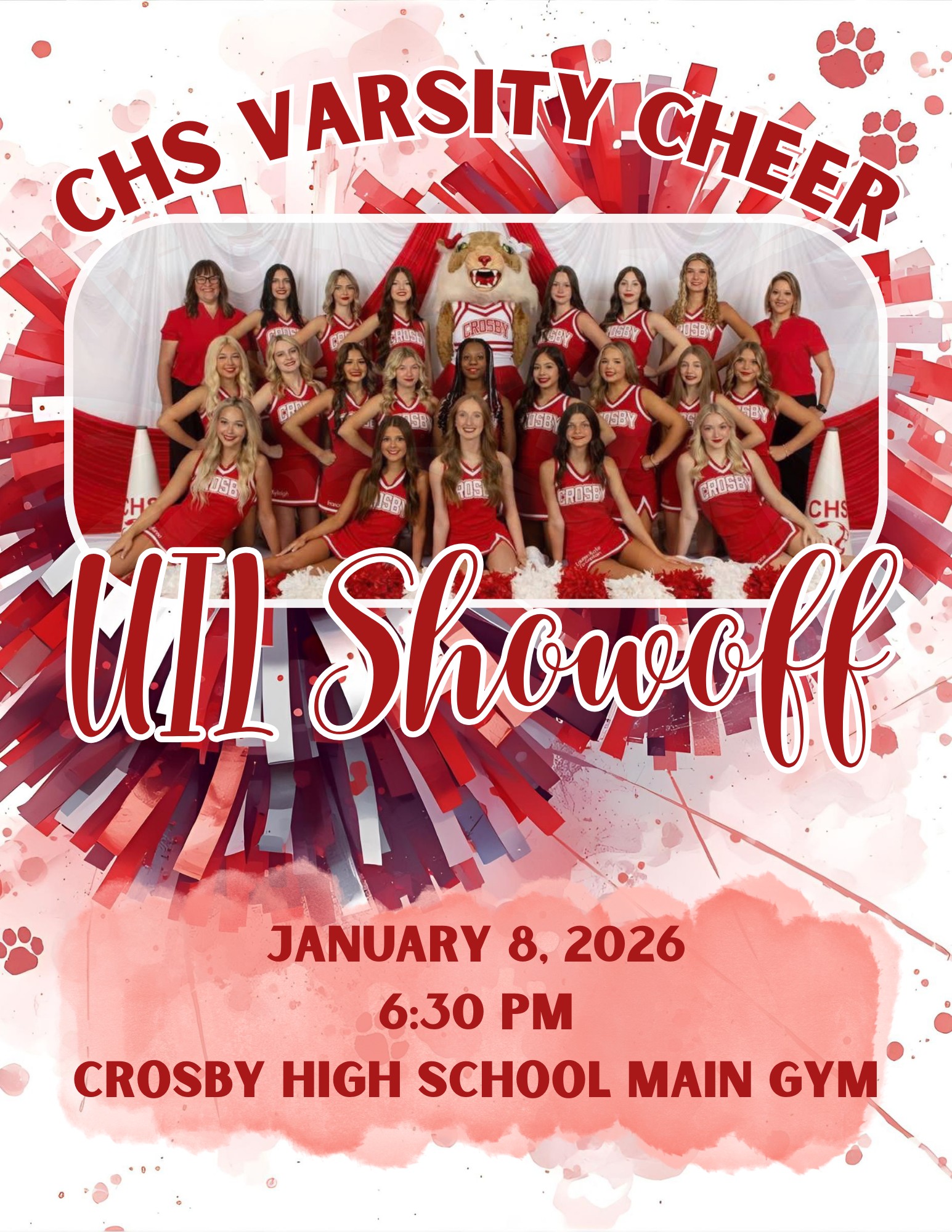 Crosby - Cheer UIL Showcase! Join us this Thursday, the 8th, at 6:30 PM ...
