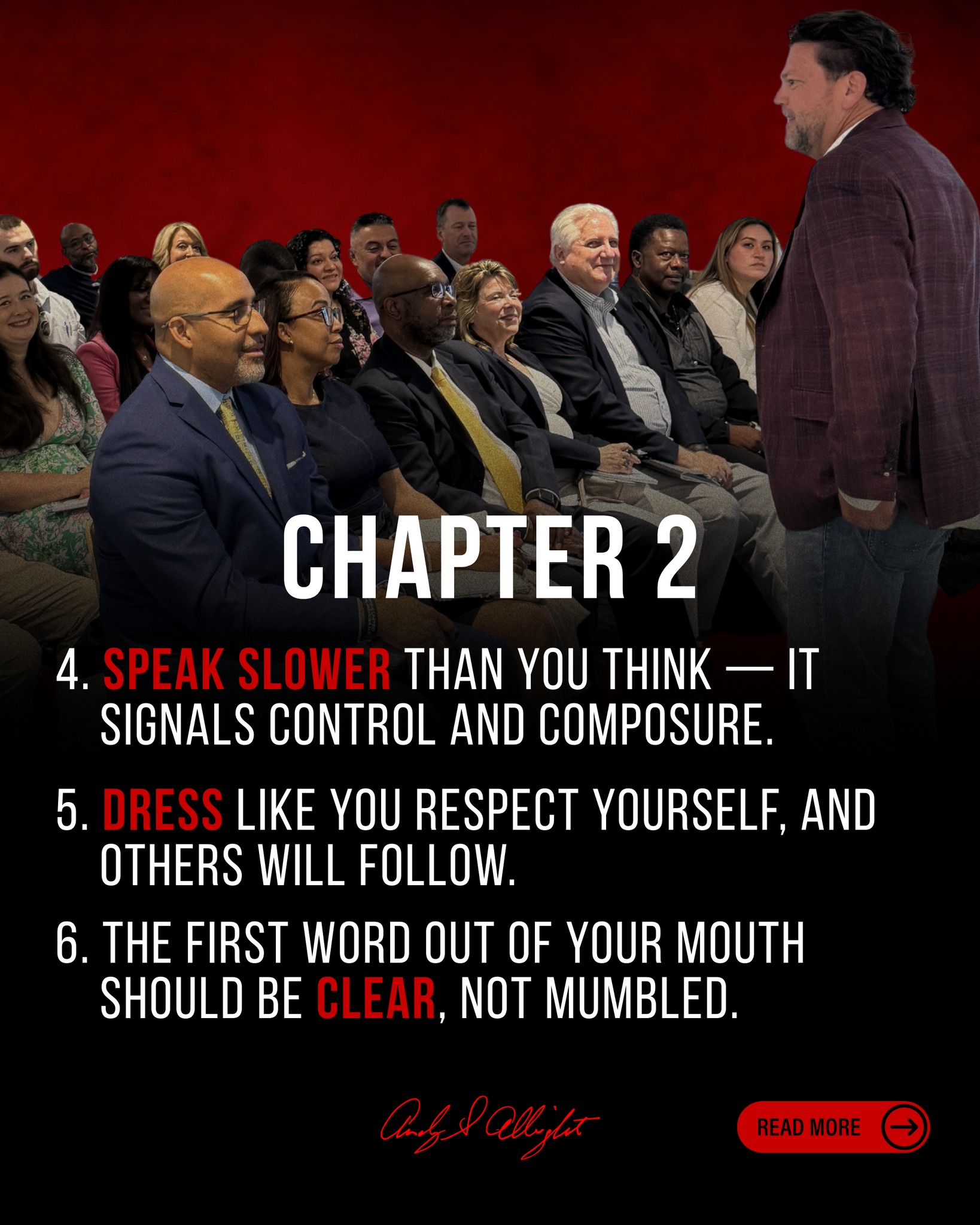 Andy - Respect starts the second you walk in the room. 💥 It’s not about ...