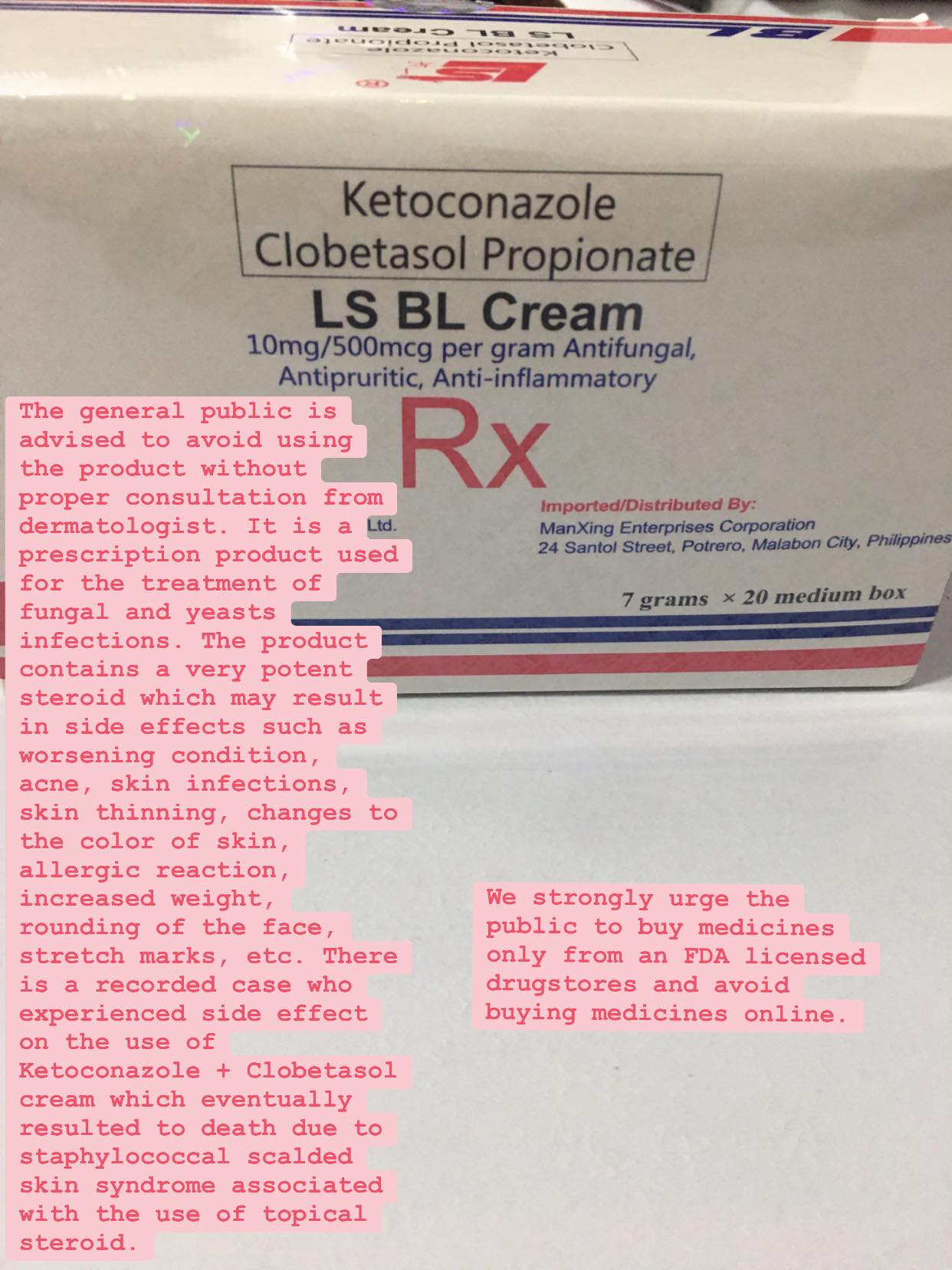FDA Advisory No.2022-1874*** The Food and Drug Administration (FDA) advises the public against the purchase and use of the following unregistered drug products: 1. Anti-Fungal Cream 2. Clobetasol Propionate Cream Read more:->https://bit.ly/3hxuUkZ