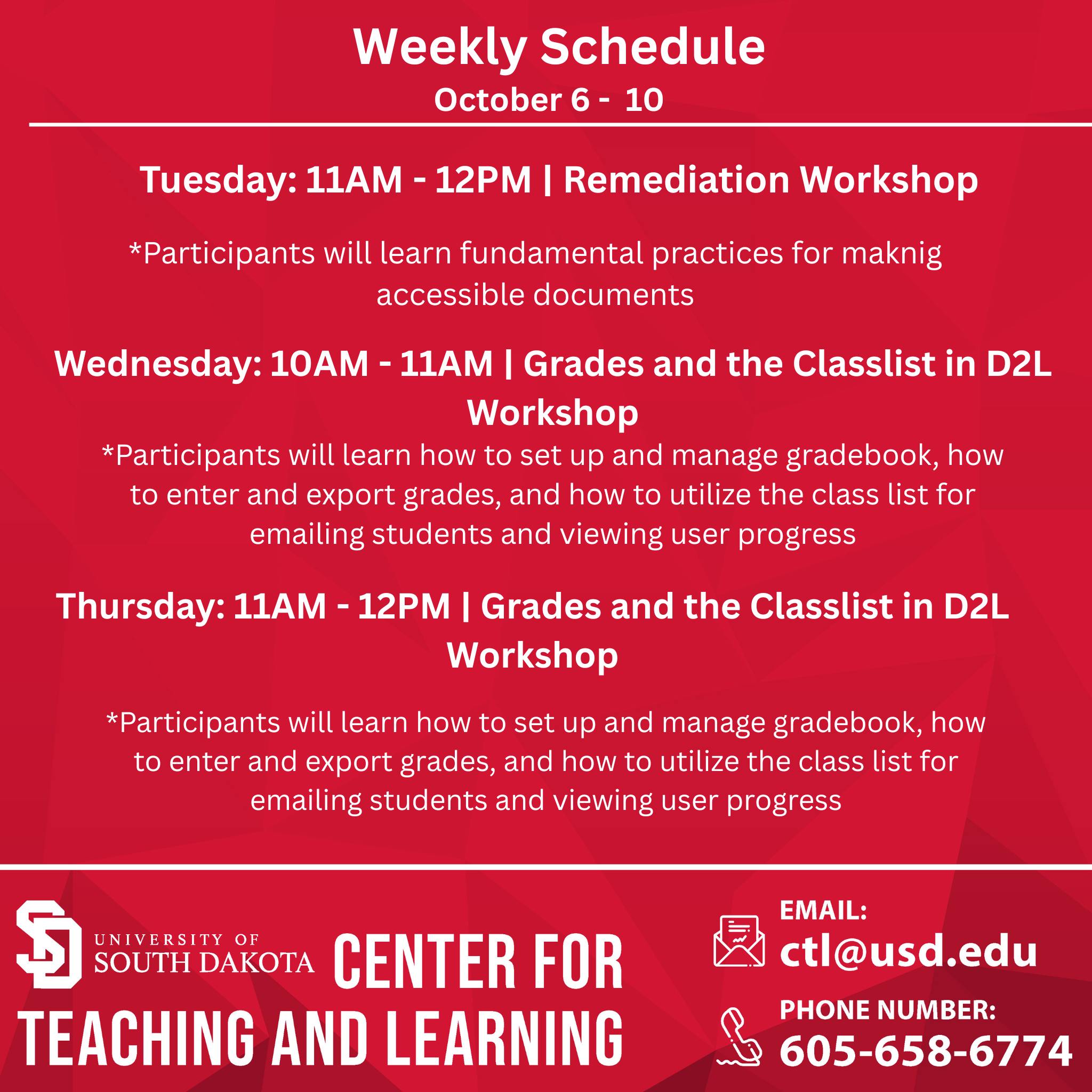 University of South Dakota - Center for Teaching and Learning ...