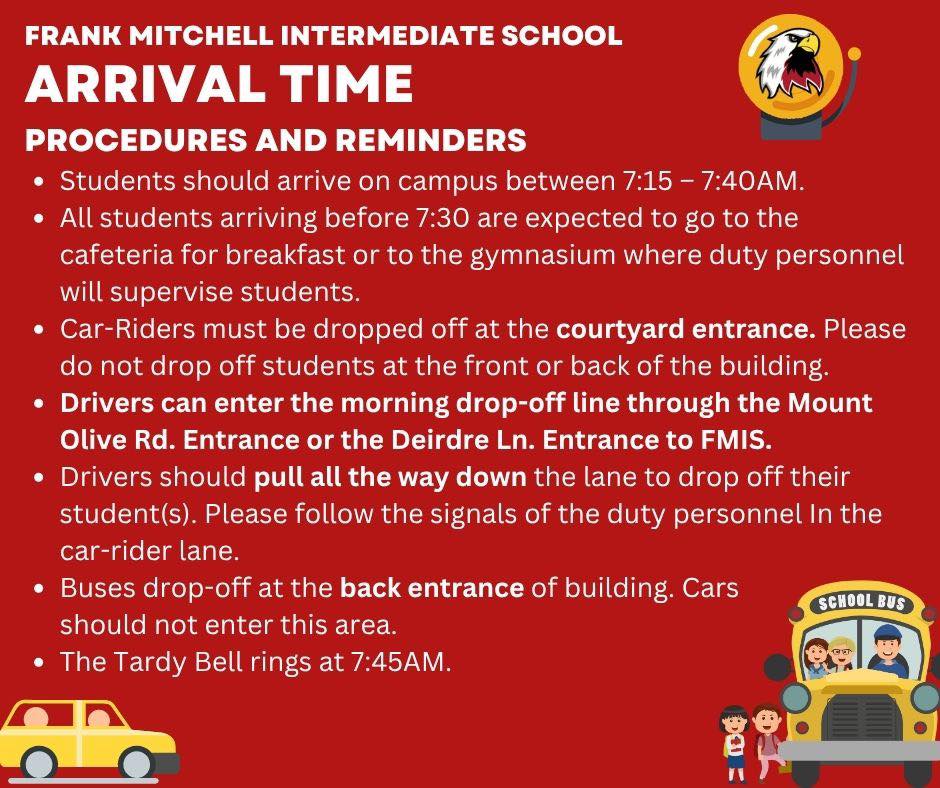 🚗 FMIS Car Rider... - Frank Mitchell Intermediate School | Facebook
