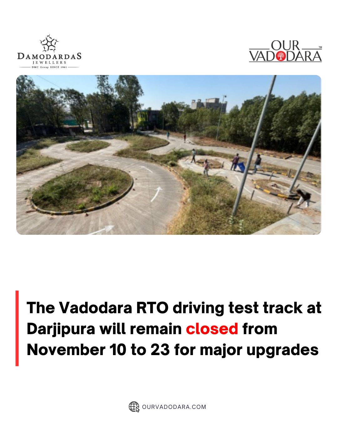 Our Vadodara - The Vadodara RTO driving test track at... | Facebook