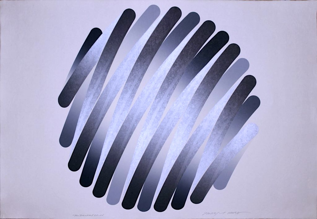 Strokes-82-25' (a lithograph self-published in 1982) by Hara