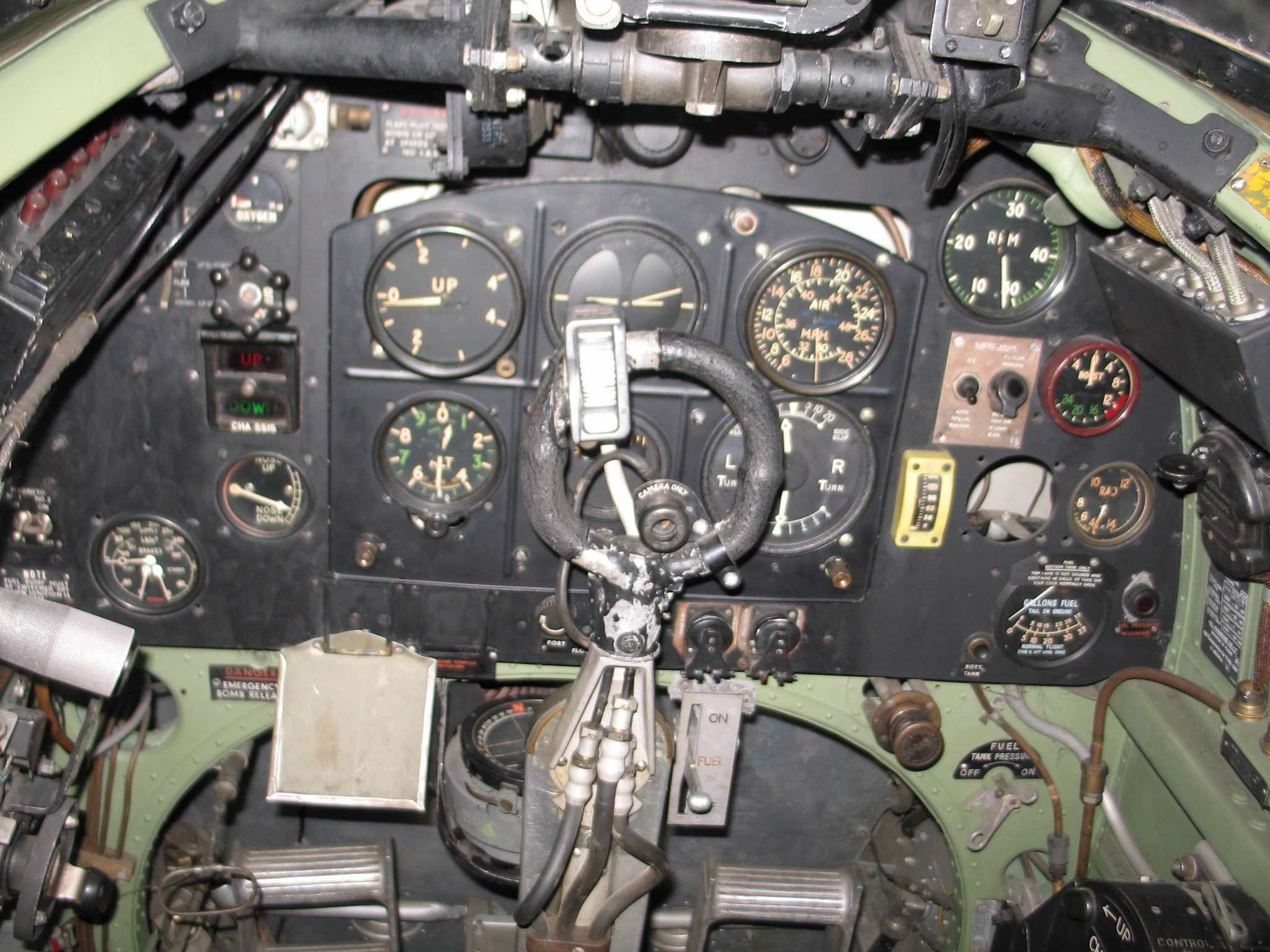 Cockpit of Supermarine Spitfire Mk.IX, Aviation Museum Prague