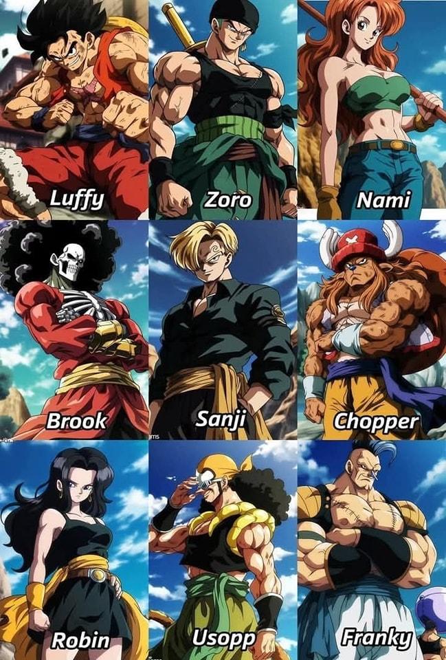 ONE PIECE x DBZ . . . . . . . . . . . . . . . . . . #onepiece #anime