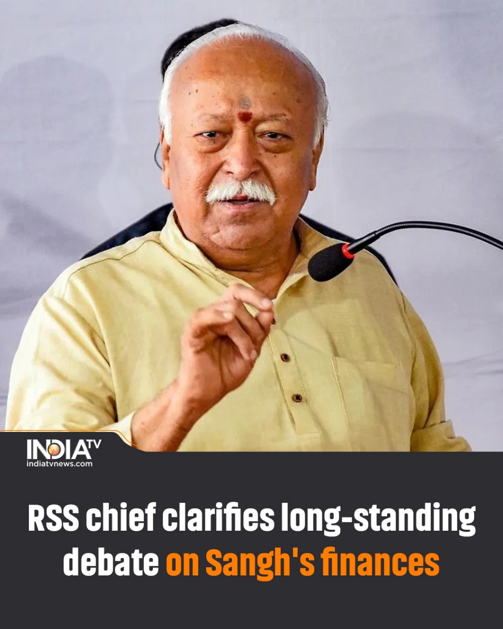 IndiaTv - Rashtriya Swayamsevak Sangh (RSS) chief Mohan Bhagwat on ...