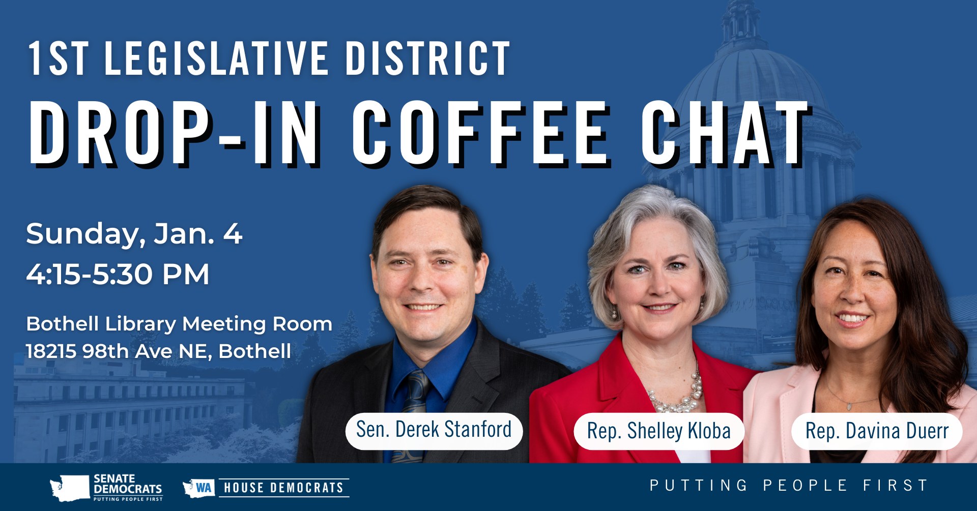 Sen. - TOMORROW: My seatmates and I are hosting a drop-in coffee chat ...