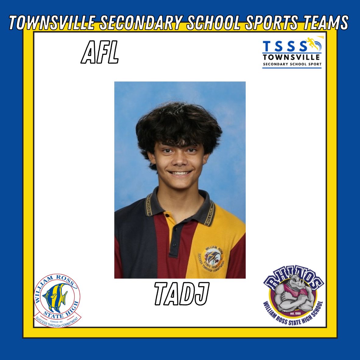 William - 🏉 Congratulations Tadj! 🏉 We are proud to celebrate Tadj for ...