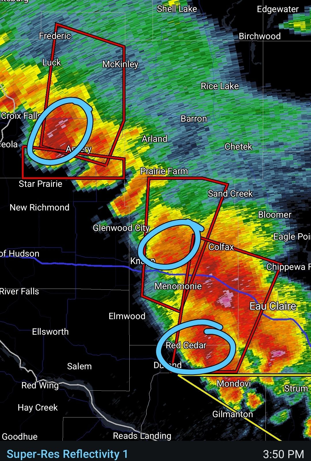 2 Tornado Warninng as of 3:53... - Meteorologist Eric Graves | Facebook