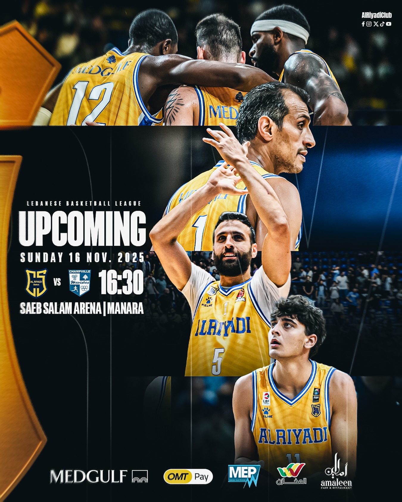 Al - UPCOMING GAME ⛹️ !!! 🏀 Al Riyadi v/s Maristes 🏆 Lebanese League 📍 ...