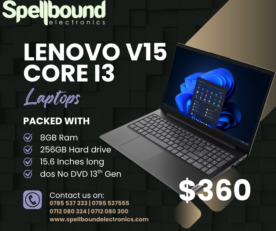 ⚡ LENOVO V15 Core i3 13th Gen... - Spellbound Electronics | Facebook