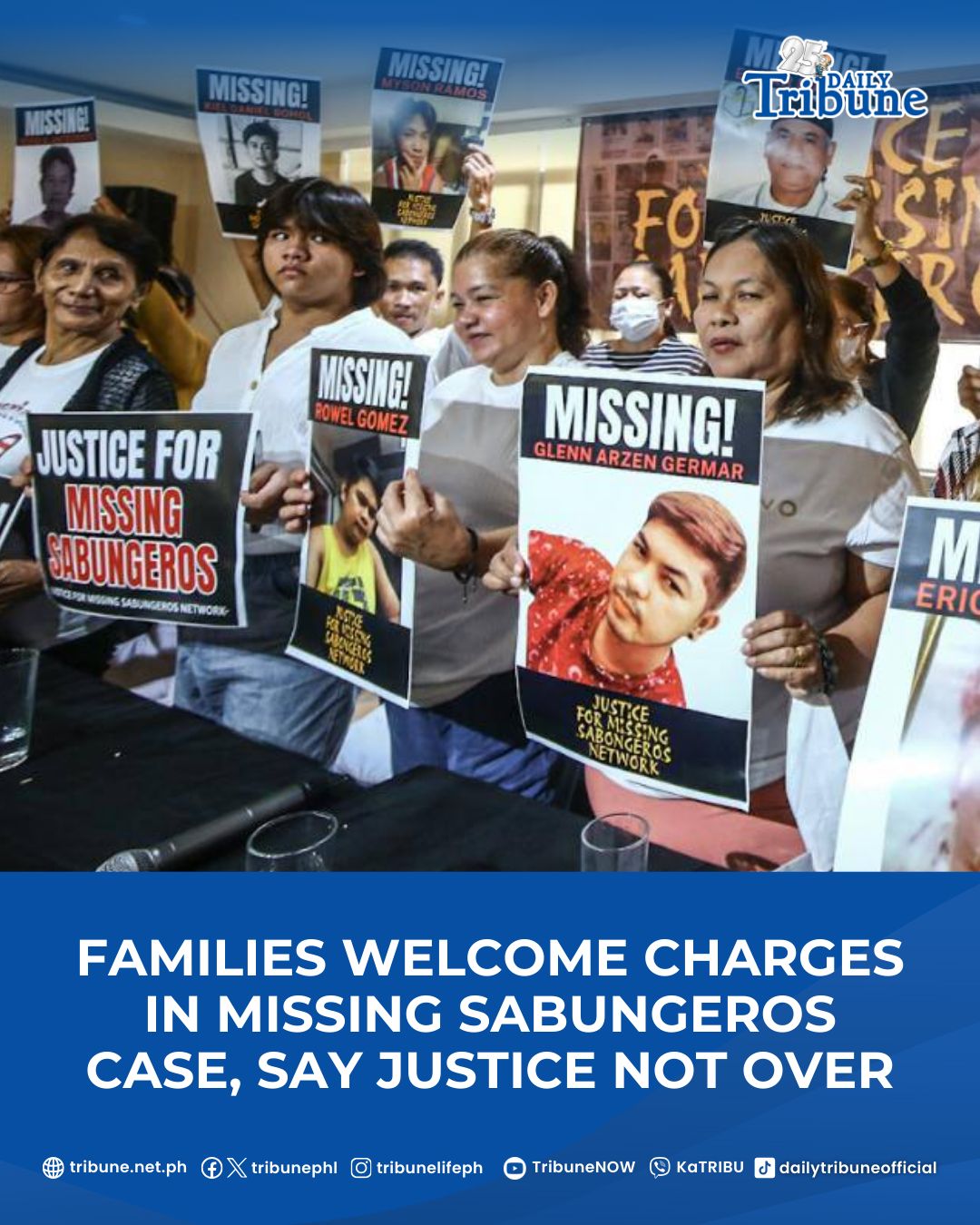 Daily Tribune - The Justice for Missing Sabungeros Network... | Facebook
