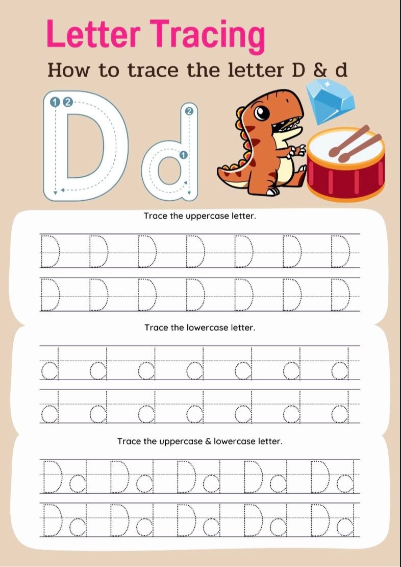 Latihan letter tracing bantu anak kawal tangan, ikut stroke betul ...