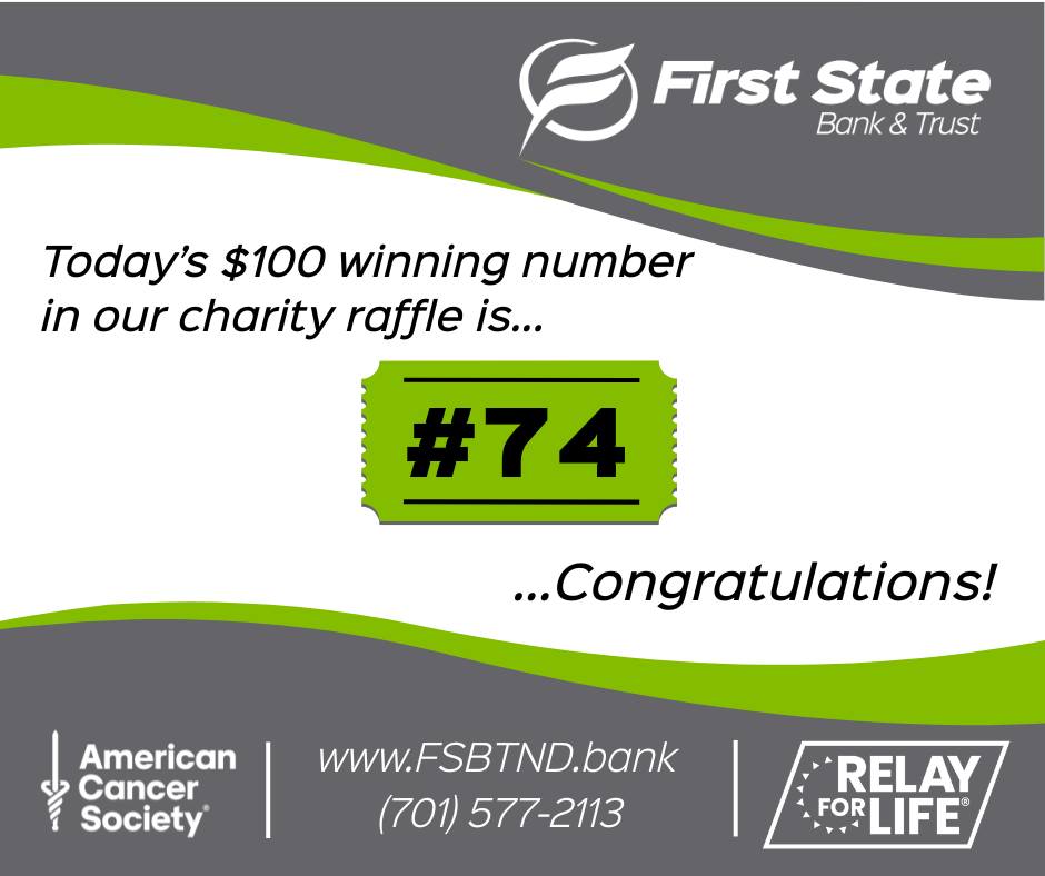First - Congratulations to the $100 winner of our daily spring raffle ...