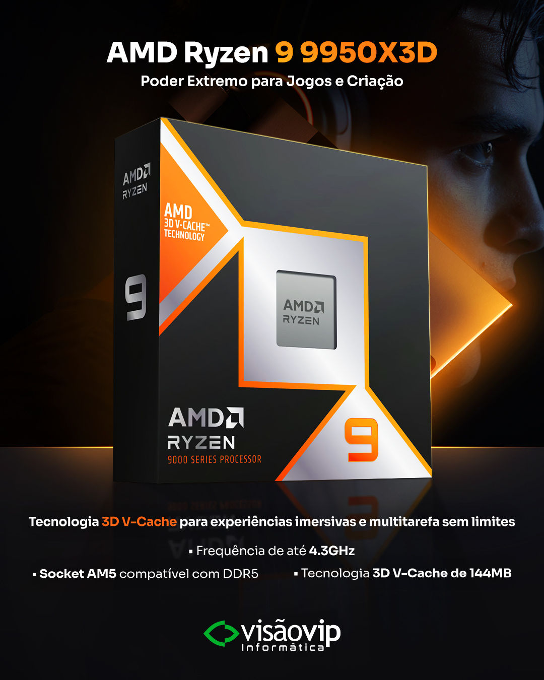 Visãovip - ⚙️ Eleve sua performance ao extremo! O AMD Ryzen 9 9950X3D ...