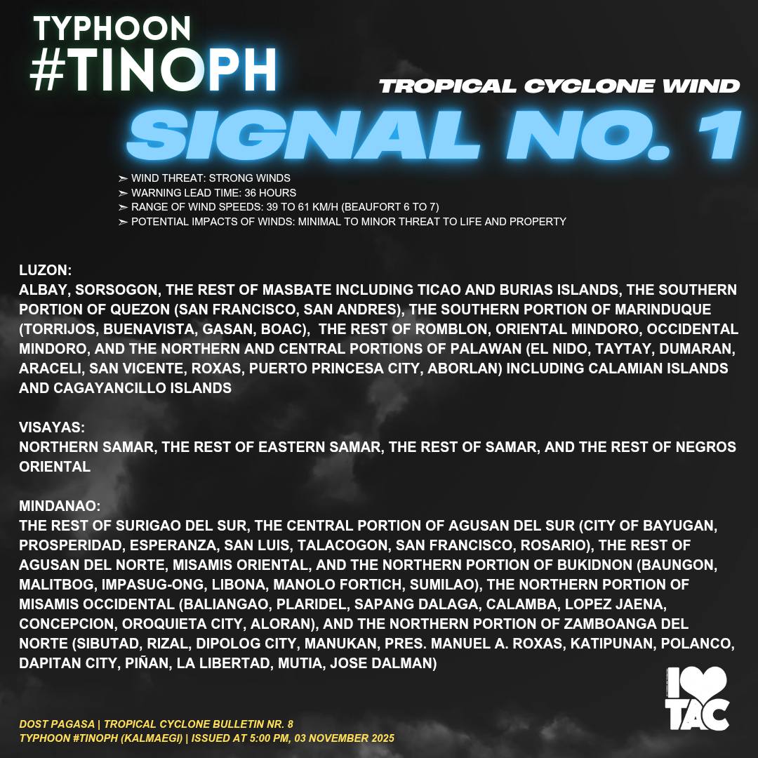 I Love - TCWS No. 1 Wind threat: Strong winds Warning lead time: 36 ...