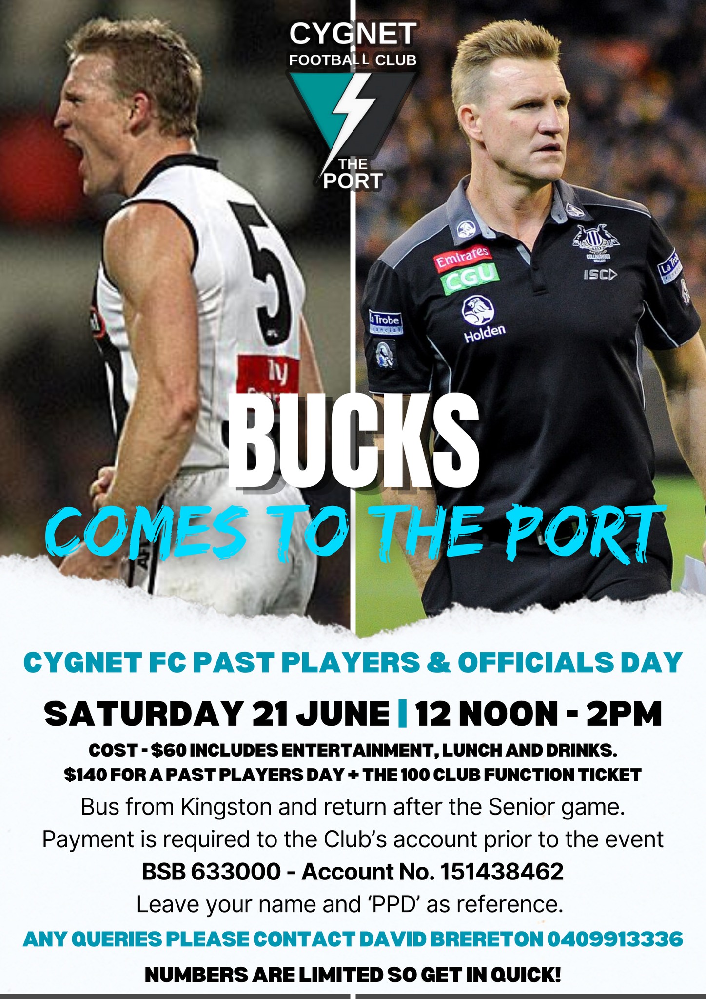 🎉 BIG DAY AT THE PORT – SATURDAY... - Cygnet Football Club | Facebook