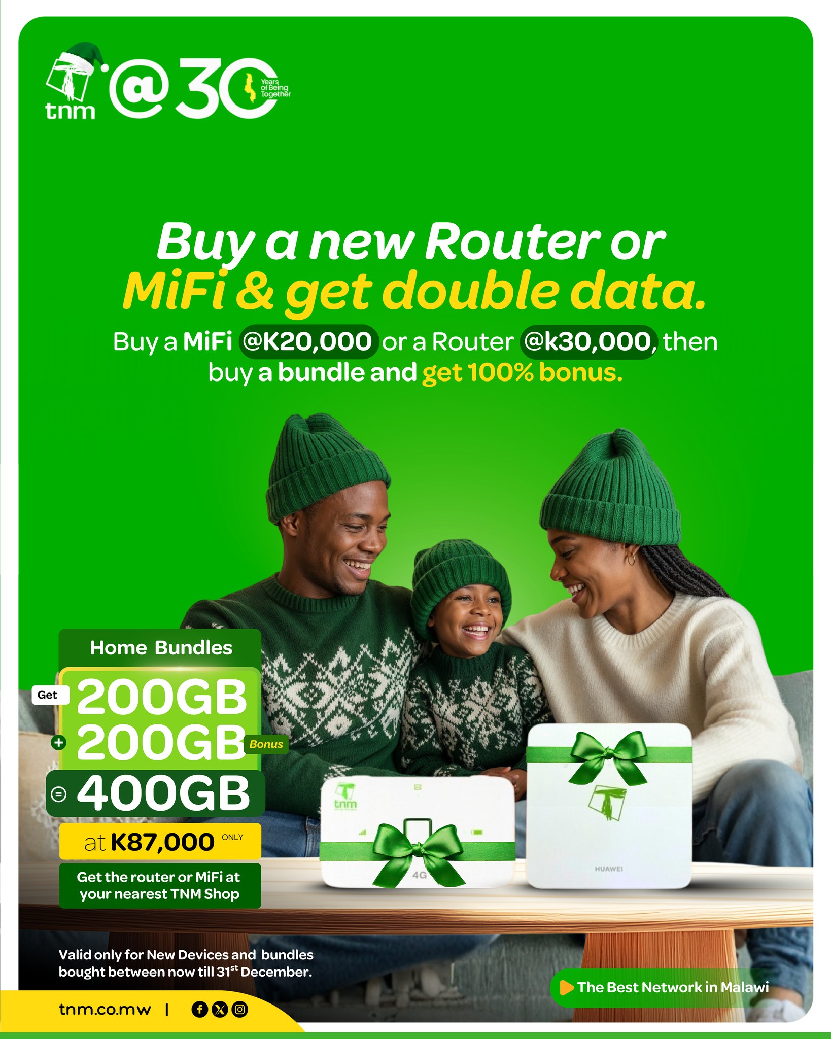 TNM - CHRISTMAS PROMOTION IS FINALLY HERE! Buy a brand new Router or ...