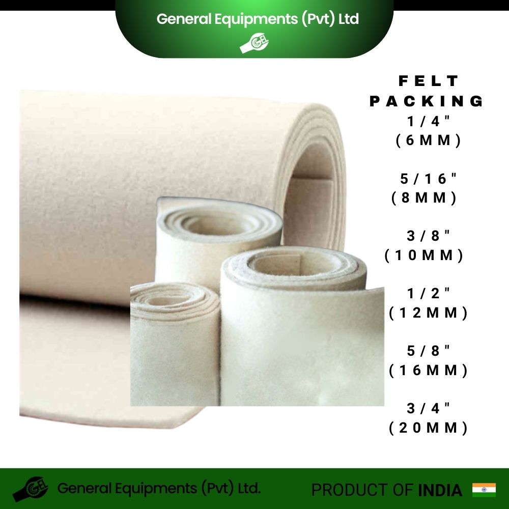 General - FELT PACKING made in India sizes 1/4