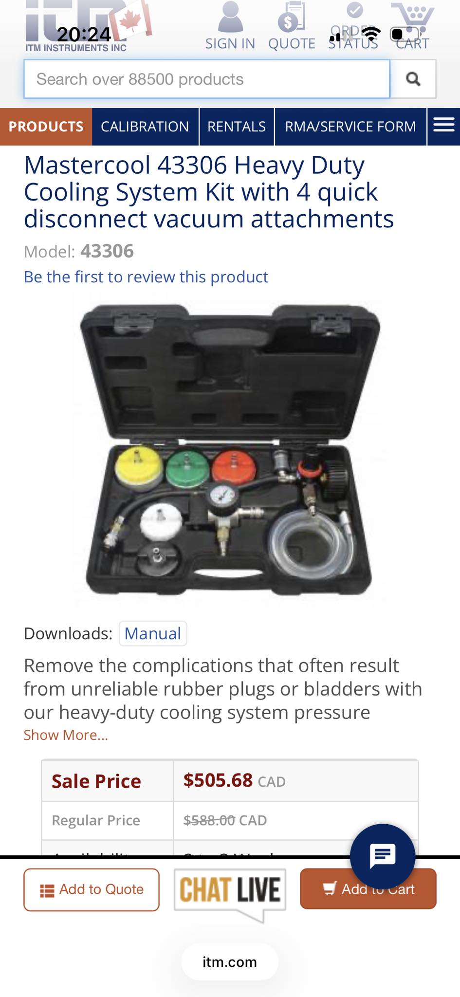 コントローラ Will Mastercool 43306 kit fit Cat, Hitachi, XCMG and Deere equipment?