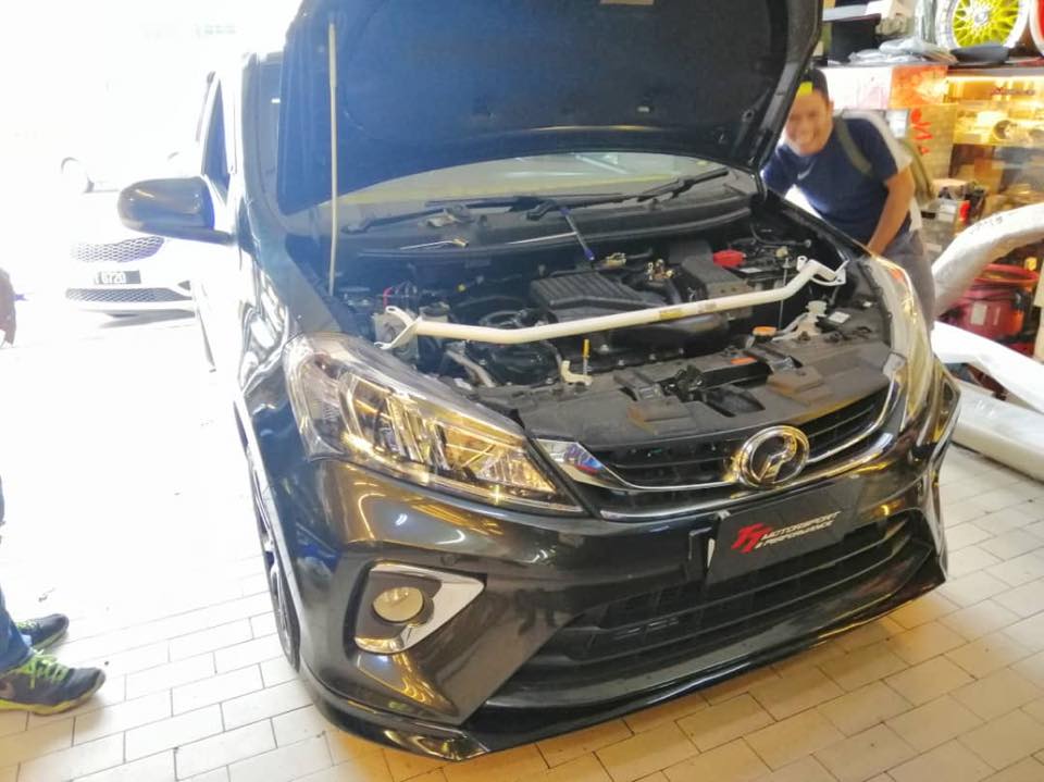 Perodua Myvi Se1 5 Lagi Power Lagi Best Modifications And Upgrades Ultra Racing Bar And Myvi 1 5