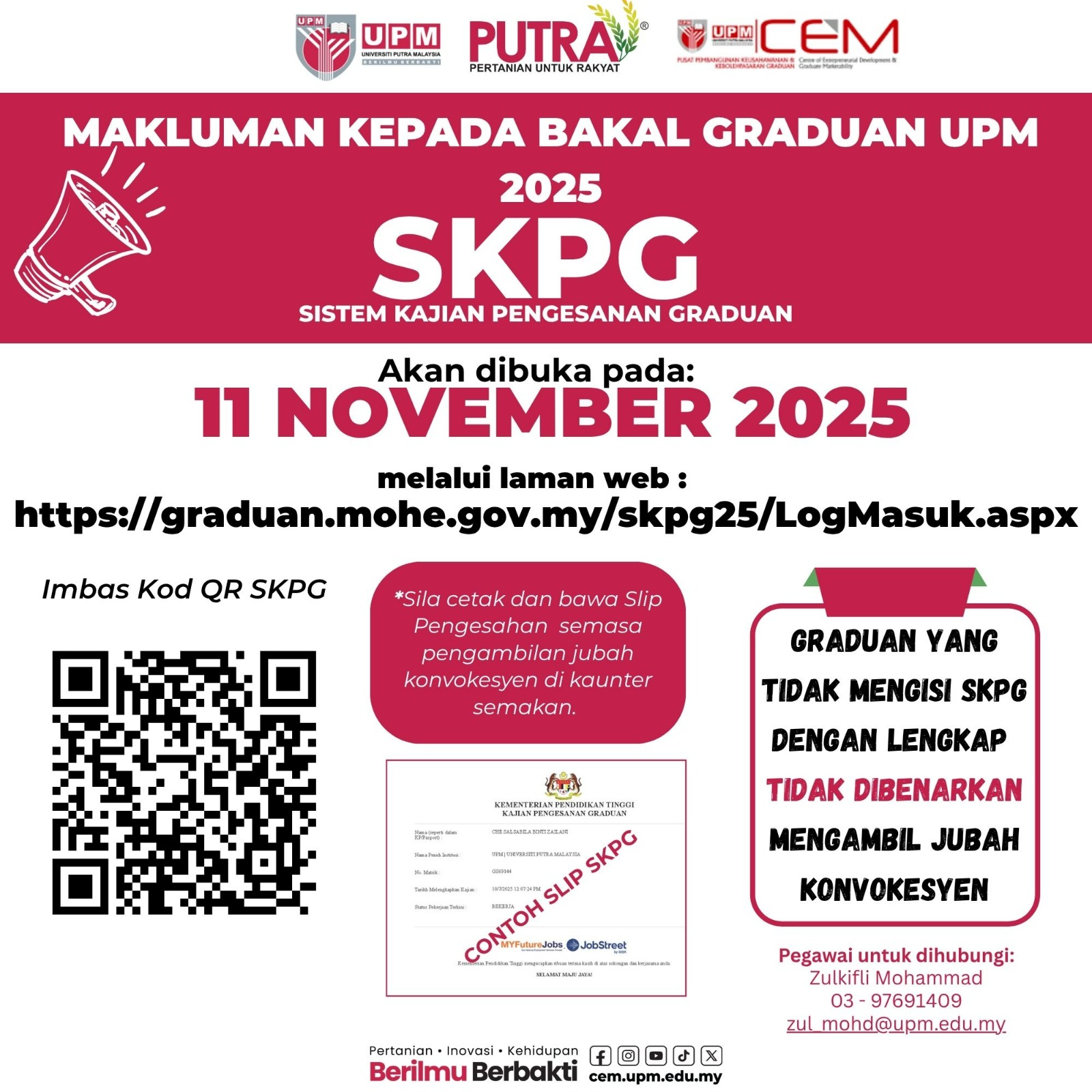 🎓 MAKLUMAN KEPADA BAKAL... - Universiti Putra Malaysia | Facebook