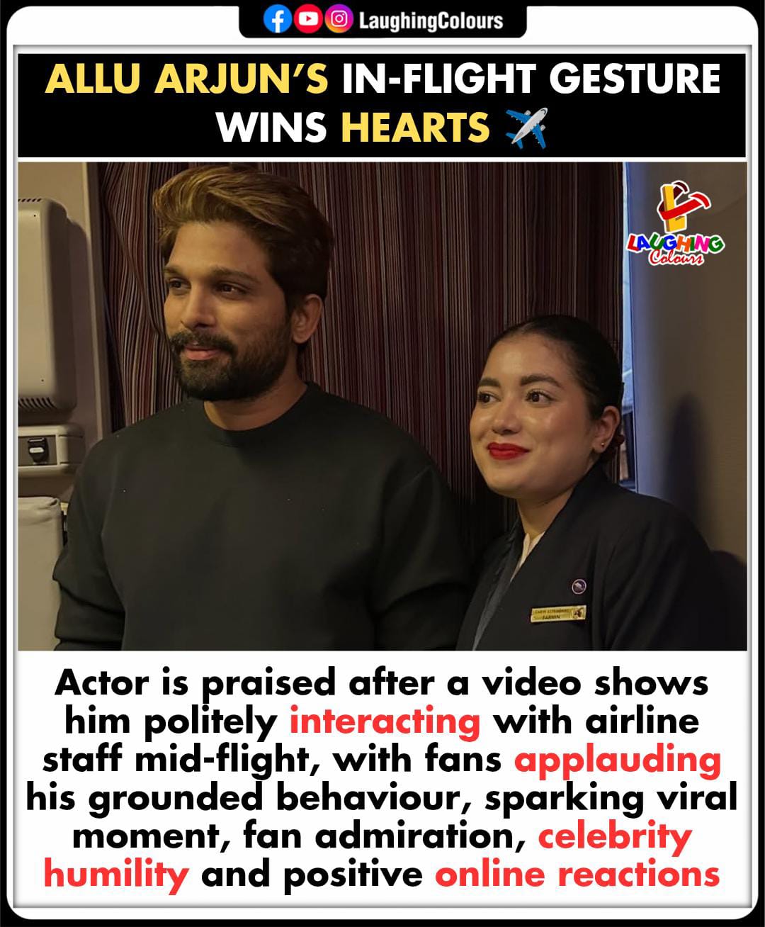 Laughing - Allu arjun wins hearts ️ #AlluArjun #CelebrityHumility # ...