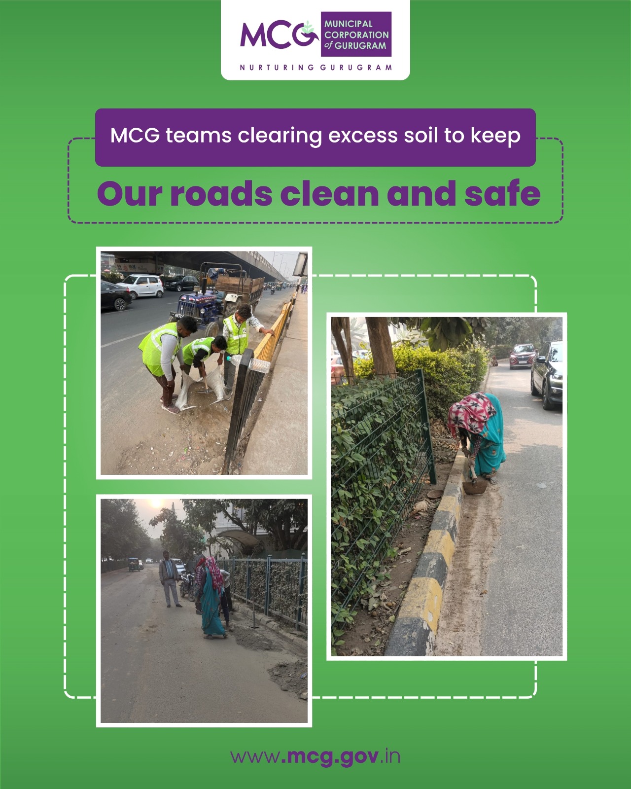 Municipal - MCG teams are clearing excess soil from public pathways to ...