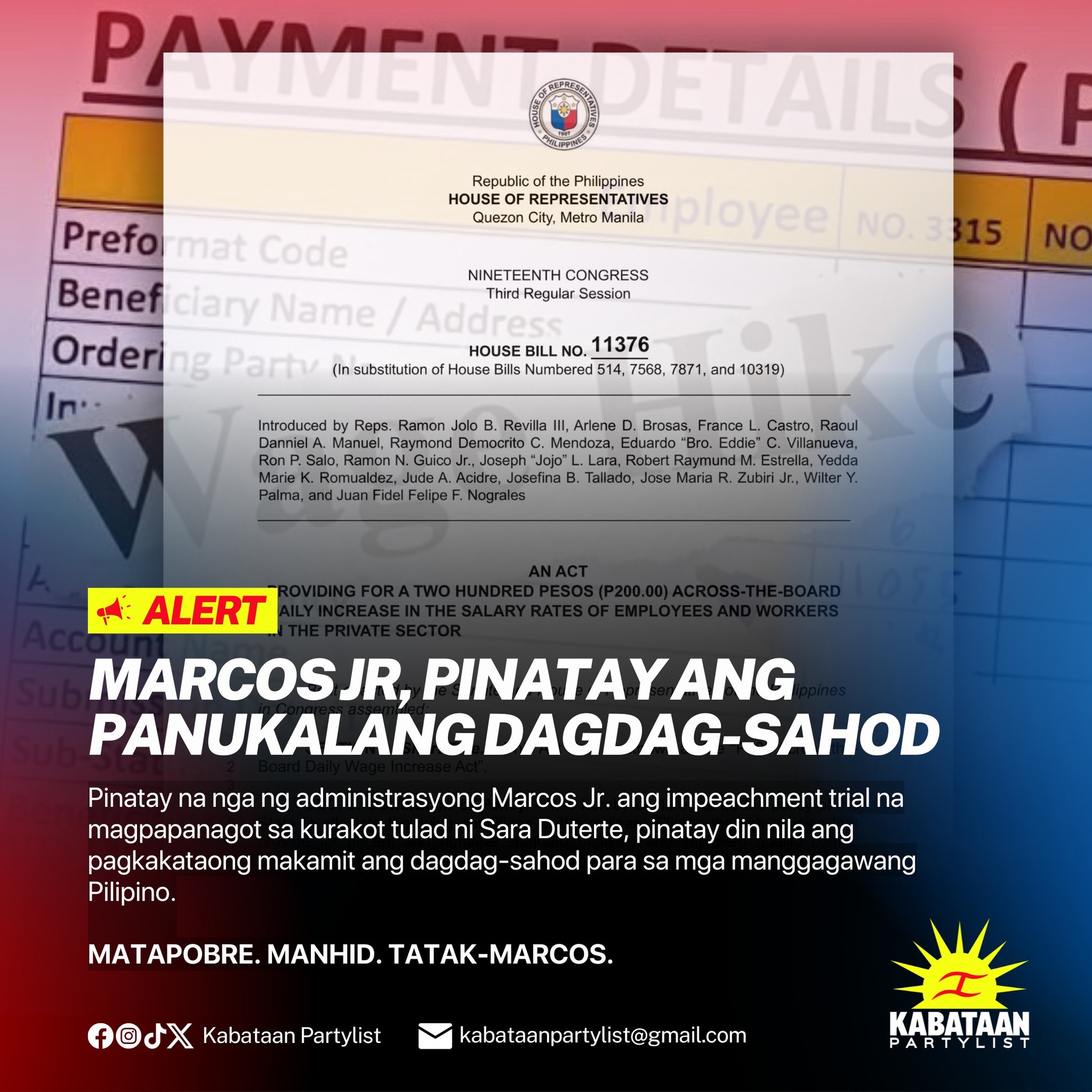 KABATAAN - SI MARCOS JR. ANG TUNAY NA PUMATAY SA PANUKALANG DAGDAG ...