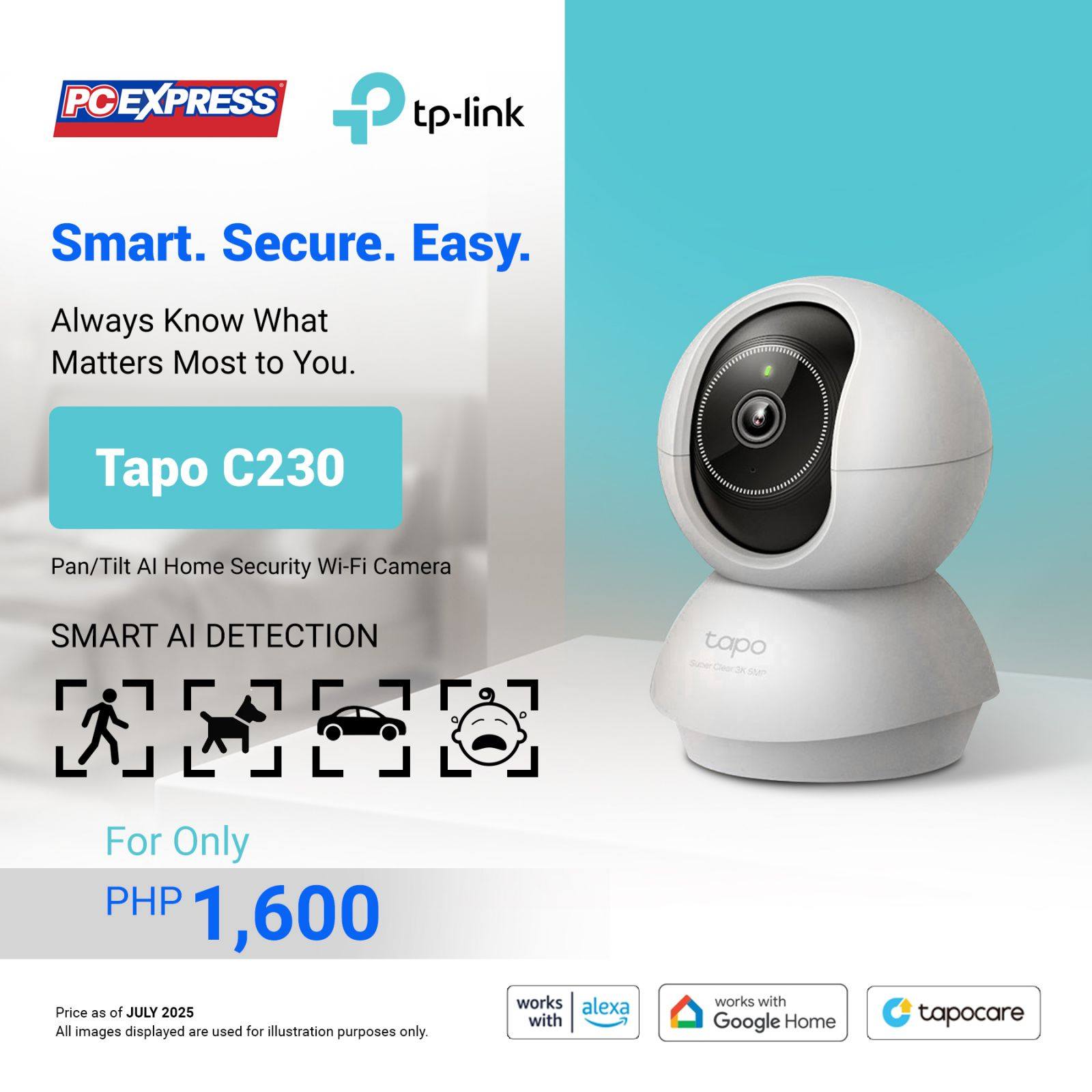 PC - Smart. Simple. Secure. Guard what matters most with the Tapo C230 ...