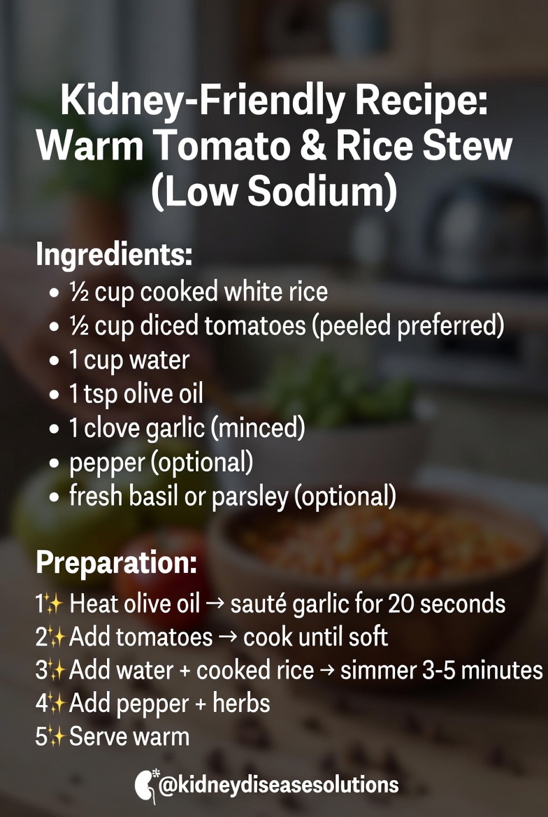 The Kidney - This warm tomato & rice stew is perfect for CKD-friendly ...