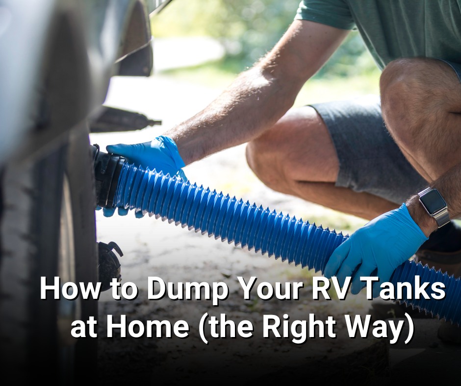 Camper - Learn 3 ways to dump your RV tanks at home without ...