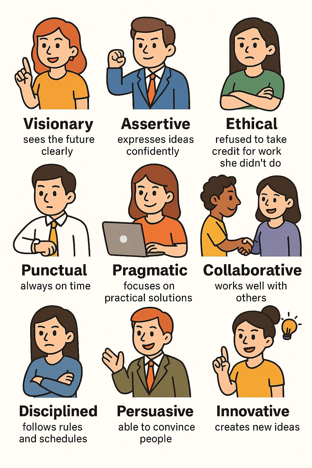Learning - 💼 Professional Traits — 1. Visionary – sees the future ...