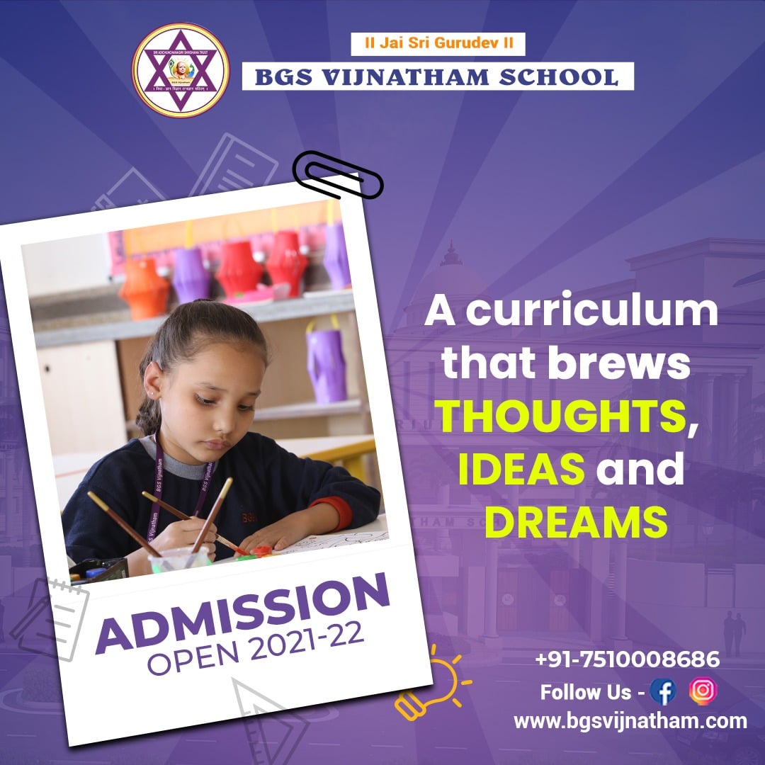 Admissions open for 2021-22... - BGS Vijnatham School