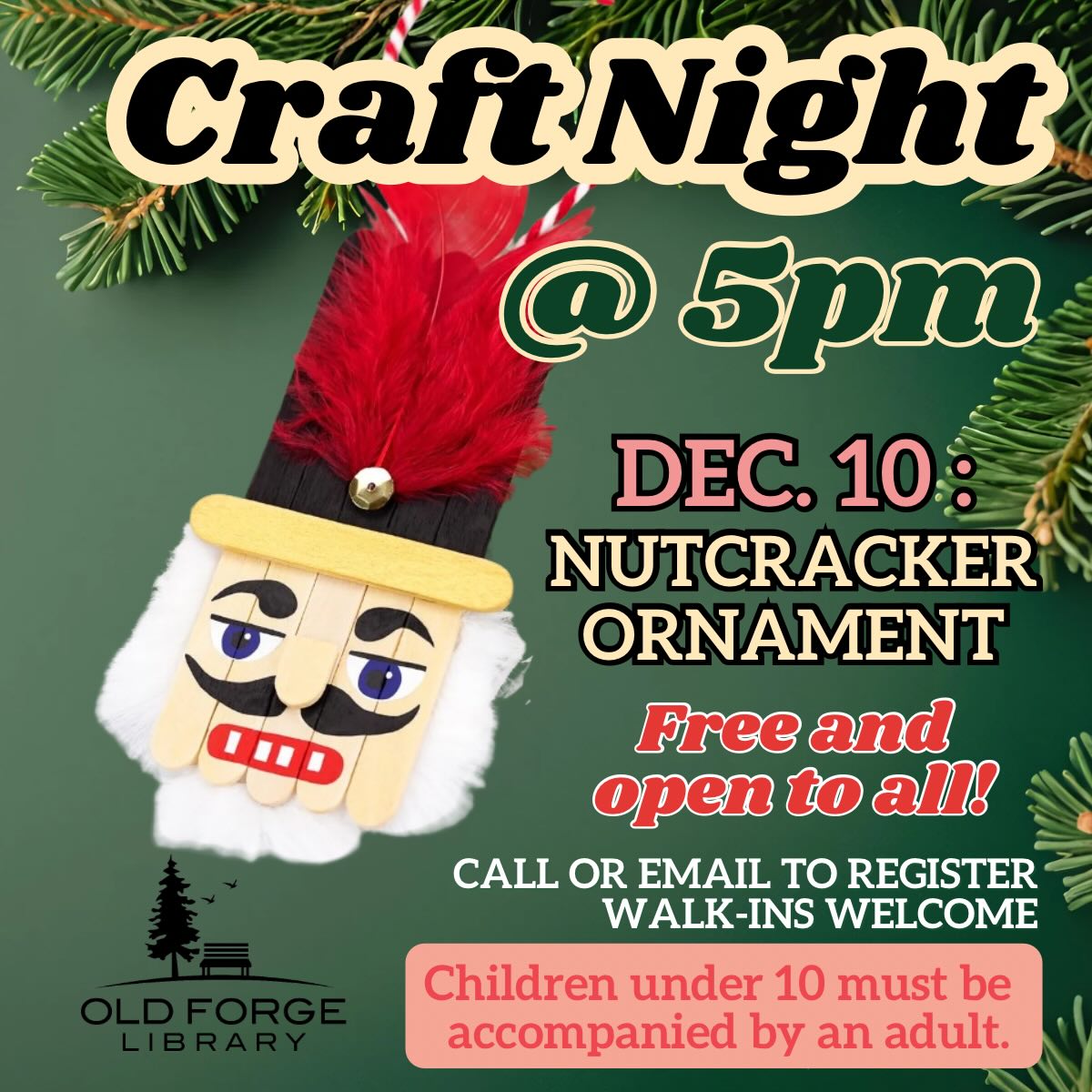 Old - The Old Forge Library is open until 7 today and our craft night ...