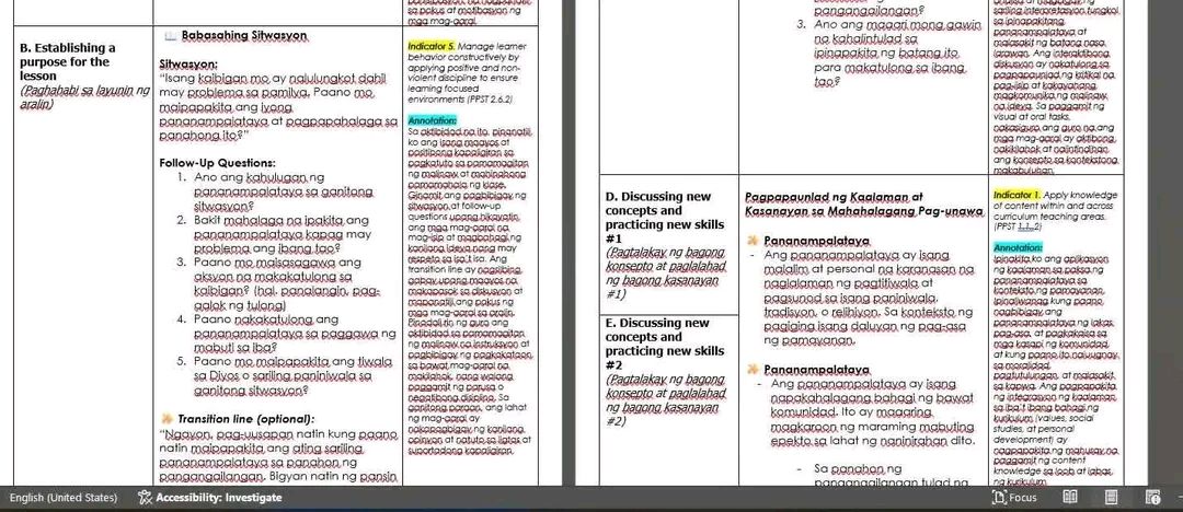 DepEd Matatag Grade 5 Complete Files | COT | Facebook