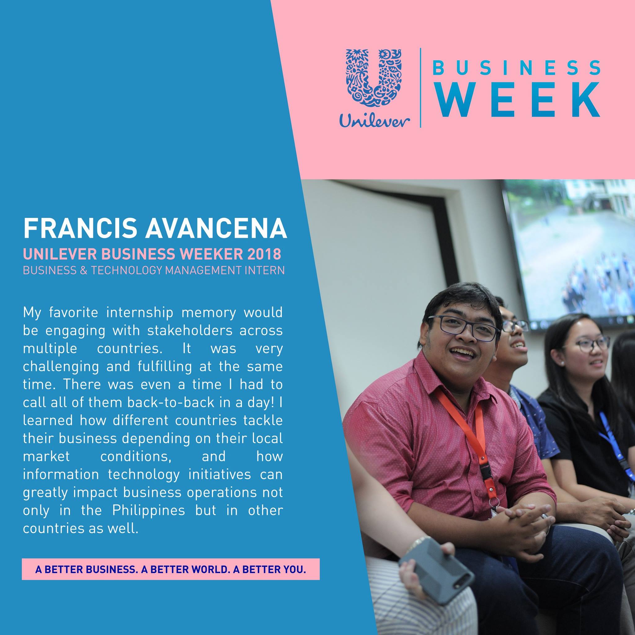 Unilever - Francis Avancena, Unilever Business Weeker 2018 and Business ...