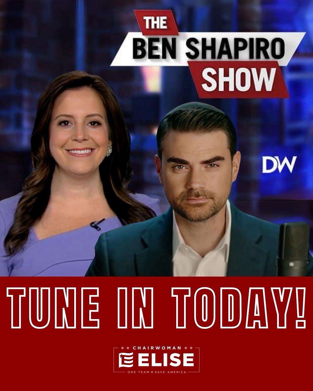 📺 I'll be on the Daily Wire's Ben Shapiro Show today. Tune in! 🇺🇸